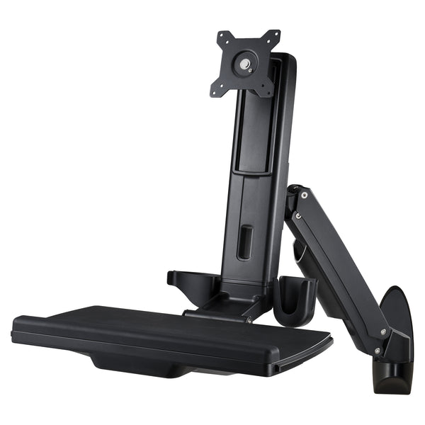Sit Stand Combo Workstation Wall Mount System (BLACK) - AMR1AWS-B