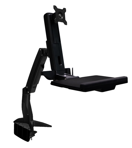 Sit-Stand Spring Arm Desk Mount Computer Workstation Combo System - AMR1ACWS