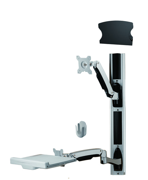 Sit-Stand Combo Workstation Wall Mount System - AMR1AWSV1