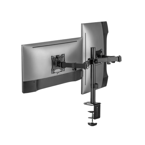 Easy Clamp Dual Monitor Mount Supports 17” - 32" Monitors 2EZCLAMP