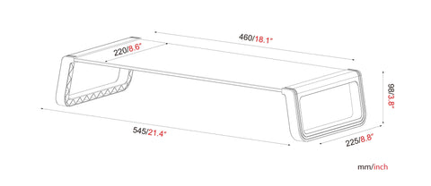 Desk Monitor Riser Stand (White) AMRSR100CW