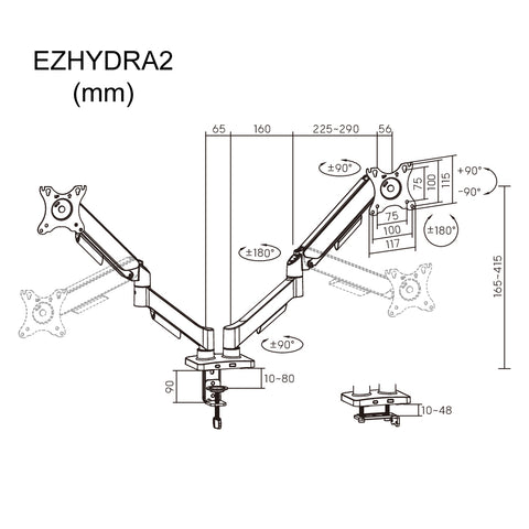 Dual Monitor Arm - EZHYDRA2