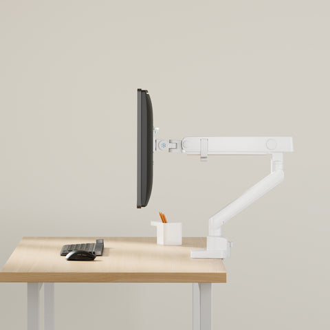 Single Monitor Mount With Articulating Arm - HYDRA1B-W (WHITE)