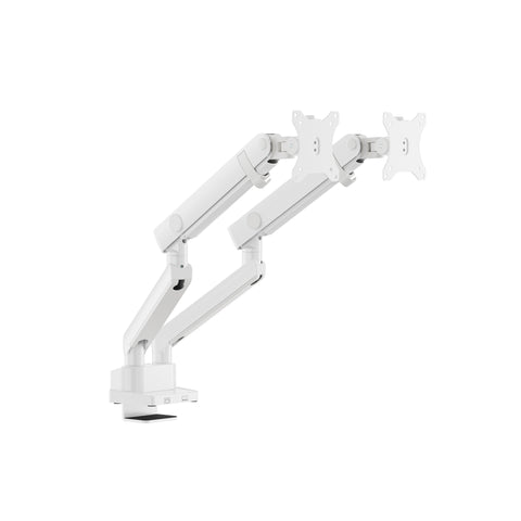 Dual Monitor Mount With Dual Articulating Arms - HYDRA2B-W (WHITE)