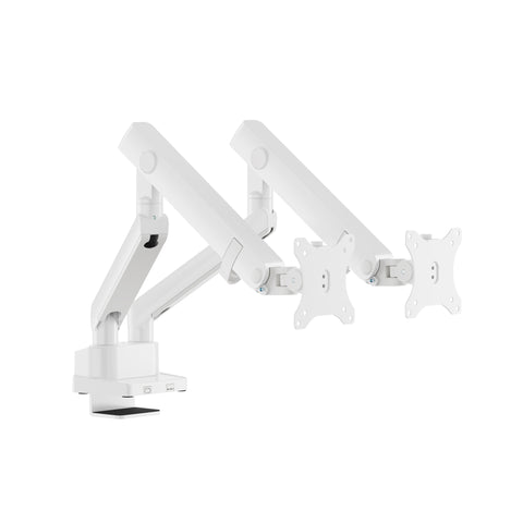 Dual Monitor Mount With Dual Articulating Arms - HYDRA2B-W (WHITE)