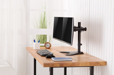Dual Articulating Monitor Desk Mount Supports 17” - 32" Monitors 2EZSTAND
