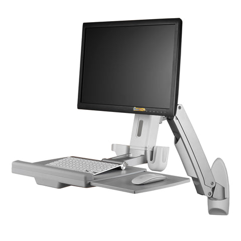 Sit Stand Combo Workstation Wall Mount System