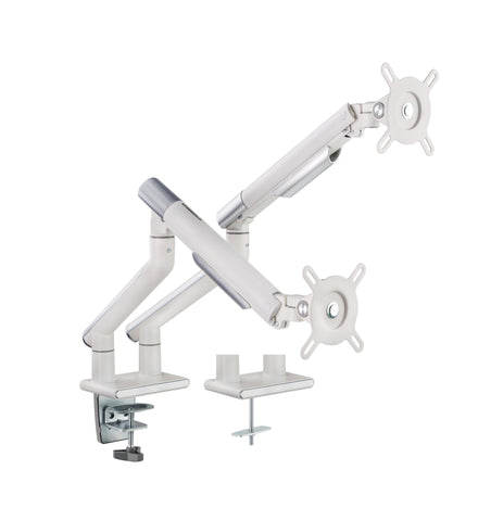 Dual Monitor Mount with Articulating Arm [Arctic Edition] - HYDRA2A