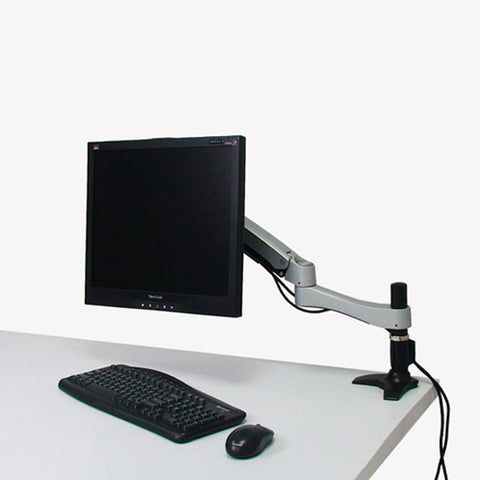 Long Single Articulating Monitor Arm with Grommet Mount 